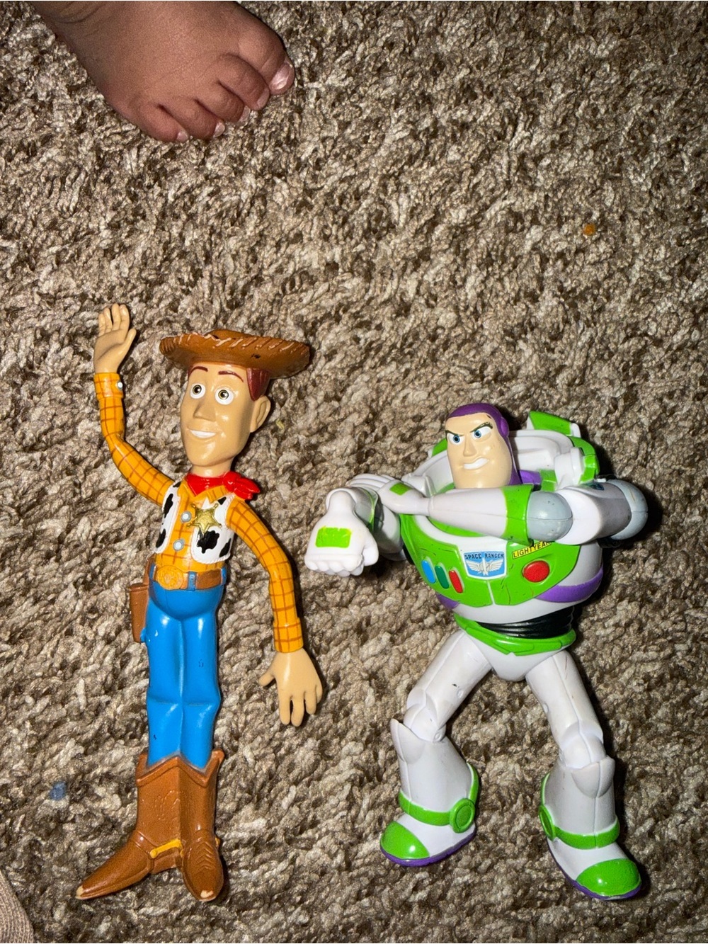Disney Woody & Buzz Lightyear Action Figures - Brown, Blue, Green, White, Purple